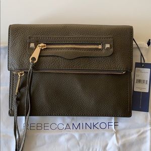 Rebecca Minkoff Small Regan Clutch NWT Olive